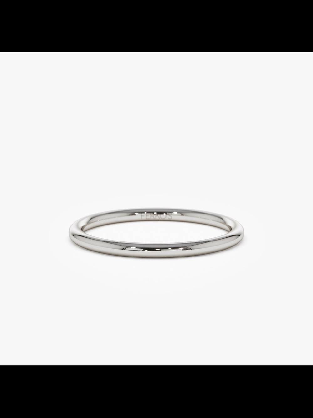 14k white good band 1.5mm
